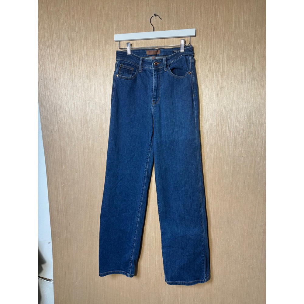 Judy Blue High Rise Wide Leg Jeans Dark Wash Denim Size 5/27 Stretch 31 Inseam